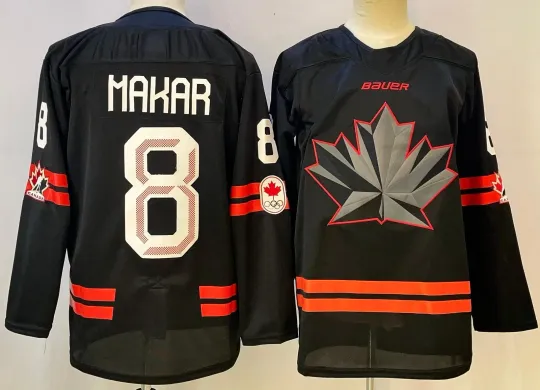 Discover Men's Cale Makar Jersey #8 Canada All Stitched Black