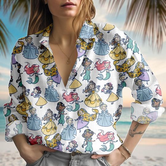 Discover Disney Princess Women's Blouse Shirt, Birthday Gift for Her