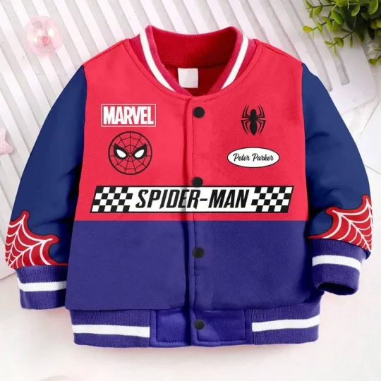 Discover Spider Man Peter Parker Birthday Boys Gift Superhero Baseball Jacket