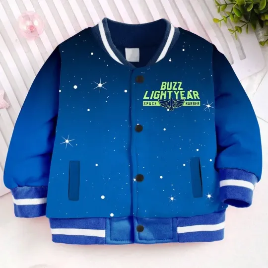 Toy Story Team Astro Buzz Lightyear Reach For The Sky Baseball Jacket