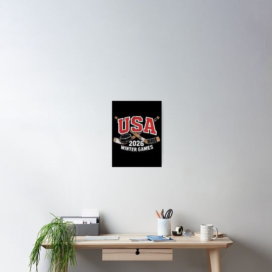 Discover USA Hockey Poster