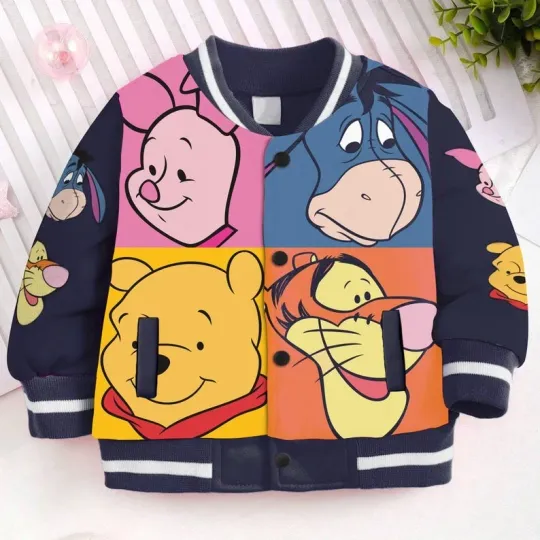 Discover Pooh & Friends Winnie The Bear A Hug Is Always The Right Size Baseball Jacket