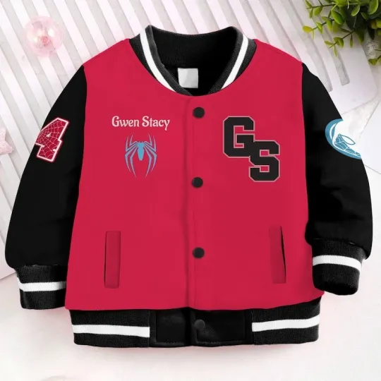 Gwen Stacy Ghost Spider Superhero Birthday Boys Gift Baseball Jacket
