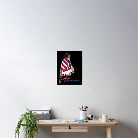 Discover Jack Hughes USA Hockey Golden Goal 2026 Hockey Poster