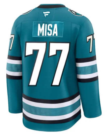San Jose  Teal Home Premium Hockey Jersey - Michael Misa