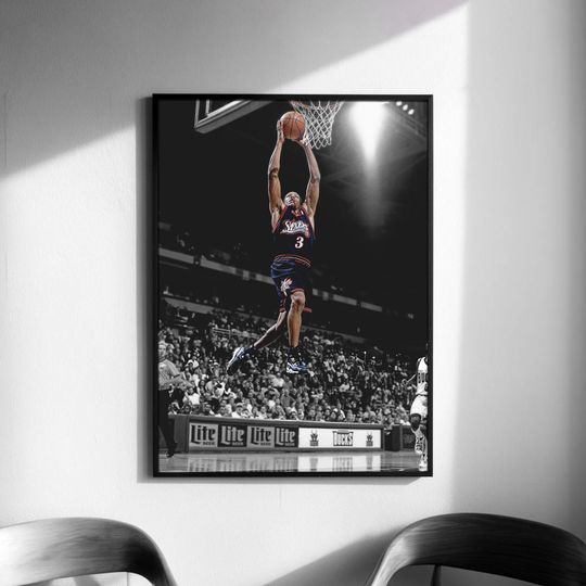 Discover The Answer Allen Iverson Dunk Poster, Wall Art Print, Basketball Poster, Sport Poster (Digital Download)