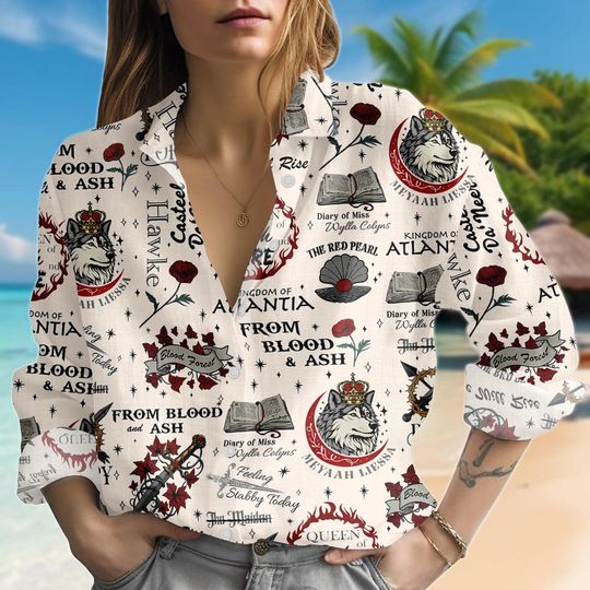 Discover Blood & Ash Blouse Shirt, Poppy Button Women Shirt, Kieran Women Top, Button Up Shirt, Women Blouse Top, Gift for Her