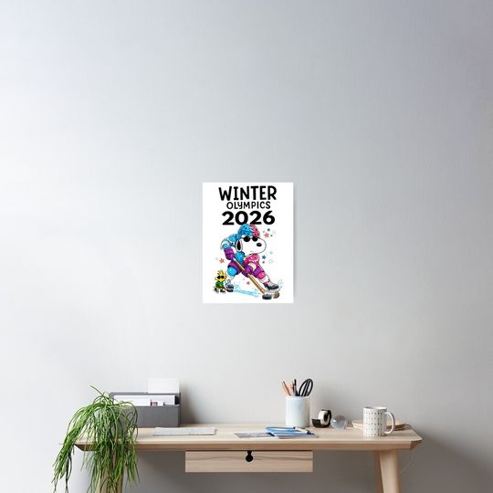 Discover Winter Olympics 2026 Milano Cortina Snoopy Poster