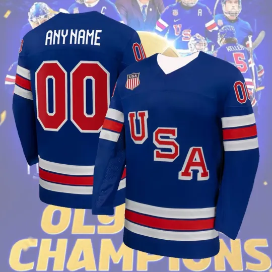 Discover Custom Player USA Hockey Team 2026 Name & Number AOP Fan Made