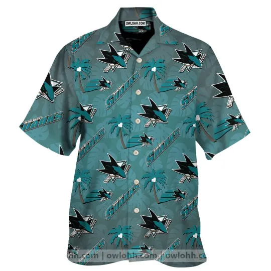 San Jose Hockey Team Hawaiian Shirt For Mens, Summer Aloha Shirt