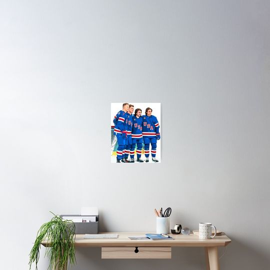 Discover The Hughes and Tkachuk brothers USA hockey Olympics Poster