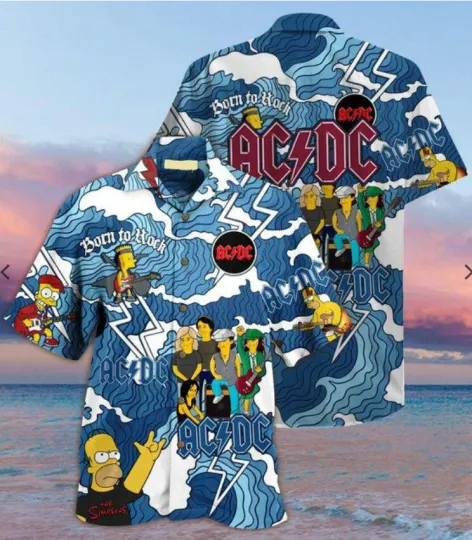 Discover Unisex new AC-DC Hawaiian Shirt trending shirt 3D new aloha 3d