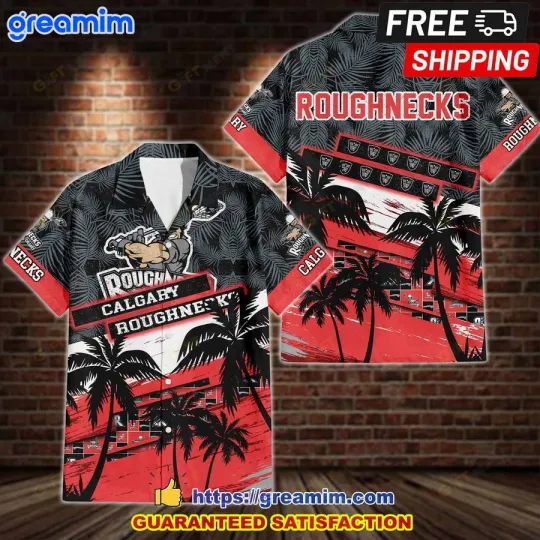 Discover Calgary Roughnecks Tropical Hawaiian Shirt