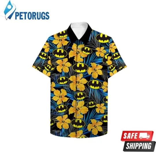 Discover Batman Logo Floral Hawaiian Shirt