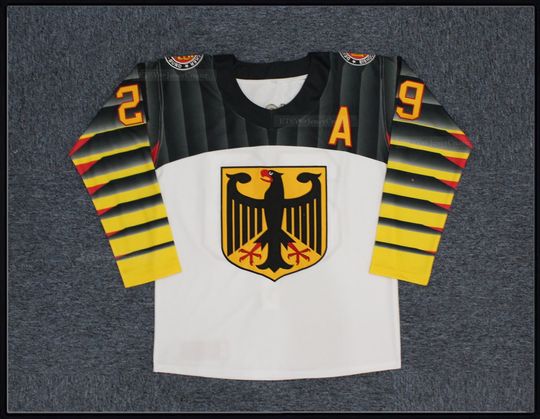 Discover Leon Draisaitl #29 Seider #21 Team Germany Deutschland Hockey Jersey