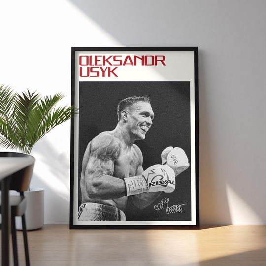 Discover Oleksandr Usyk Poster, Usyk Boxing Wall Art, Framed Sports Print, Boxing Champion Decor, Usyk Poster
