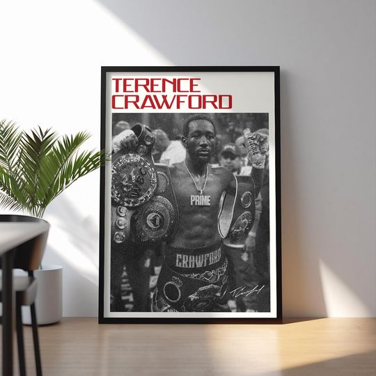 Discover Terence Crawford Poster, Crawford Boxing Wall Art, Framed Sports Print, Boxing Champion Decor, Crawford Poster