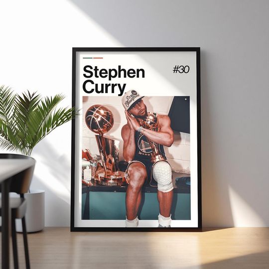 Discover Stephen Curry Poster, Curry Golden State Warriors Wall Art, Framed NBA Print, Basketball Decor, Sports Artwork, Steph Curry