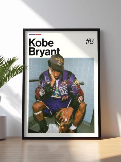 Discover Kobe Bryant Poster, Bryant Los Angeles Lakers Wall Art, Framed NBA Print, Basketball Decor, Sports Artwork, Black Mamba