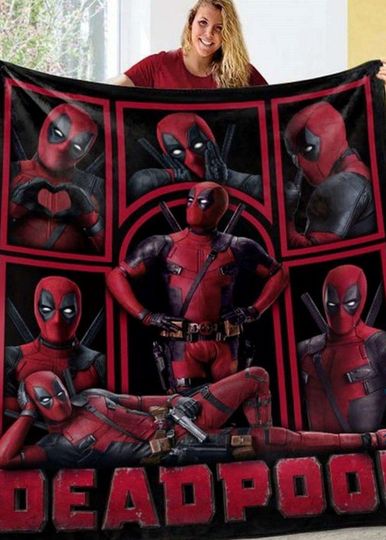 Discover Deadpool Fleece Blanket, Avengers Blanket, Superhero Fan Quilt Blanket, Deadpool Blanket, Deadpool 3, Superhero Blanket for Sofa