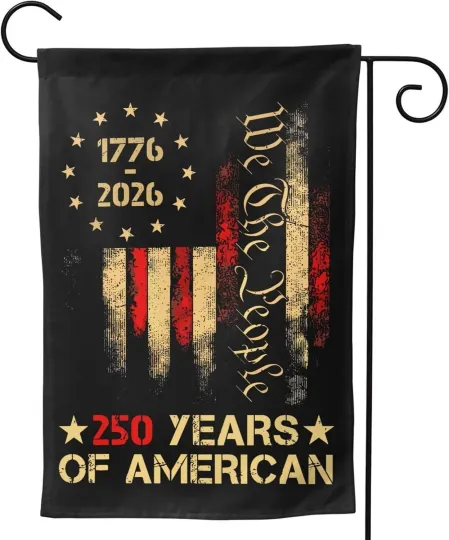 Discover USA 250th Anniversary Garden Flag - Double-Sided Patriotic Banner, 1776-2026 Com