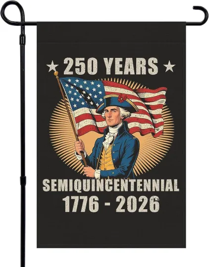 Discover 250th Birthday Garden Flag 12x18 1776 2026 America Anniversary Yard Sign Banner