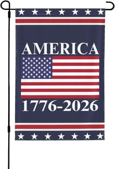 Discover America 250th years Anniversary Garden Flag Double Sided 1776-2026 12x18inch