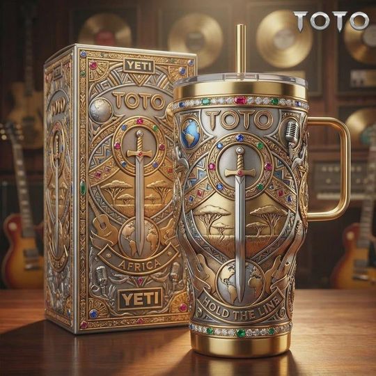 Discover 40oz Luxury World Music Fantasy Tumbler With Handle, Gold Sword Art Stainless Steel Mug