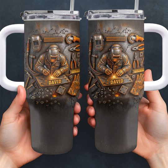 Discover Customizable Design Celebrating Welder And Tools, Personalized 40oz Tumbler, Gift For Craftsmen
