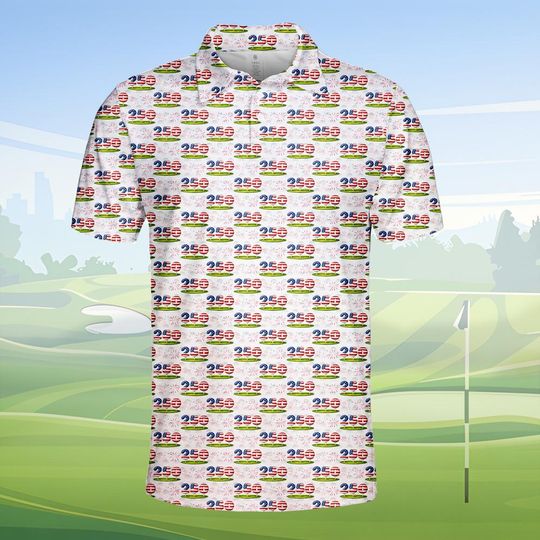 USA Patriotic Polo Shirt for Men and Women, Fourth of July Polo Shirt, Independence Day Polo Shirt