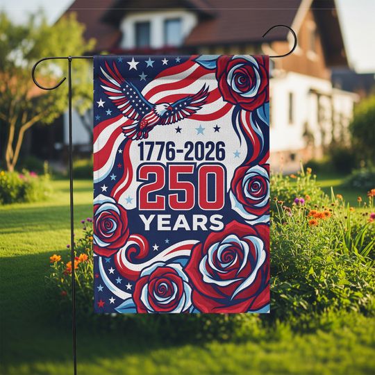 Discover USA 250th Anniversary Garden Flag: Patriotic Eagle 1776-2026 Outdoor Decor