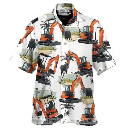 Kubota Excavator Hawaiian Shirt For Mens, Summer Aloha Shirt