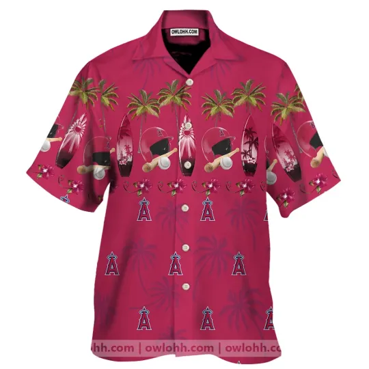 Discover Los Angeles Angels Hawaiian Shirt For Mens, Summer Aloha Shirt