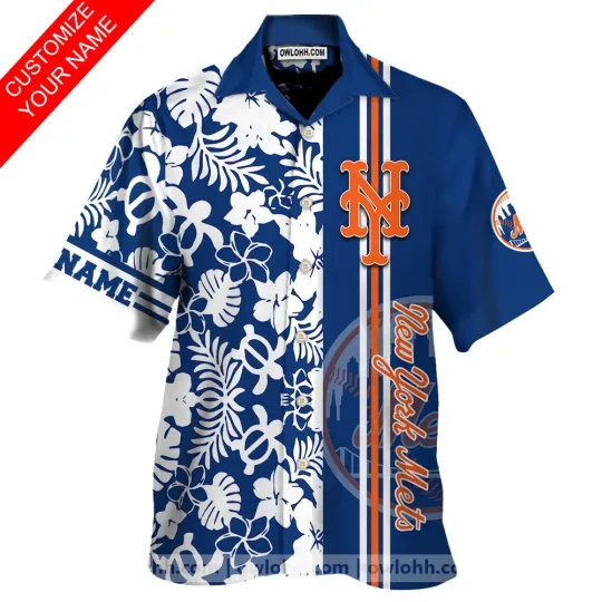 Discover Personalized New York Mets Hawaiian Shirt For Mens, Summer Aloha Shirt