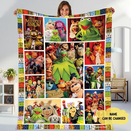 Custom Muppets Show Fleece Blanket, Muppet Show Characters Blanket, Comedy Film Blanket