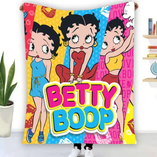 Discover The Sexiest Betty Boop Cartoon Warm Single-Side Printing Flannel Fleece Blanket