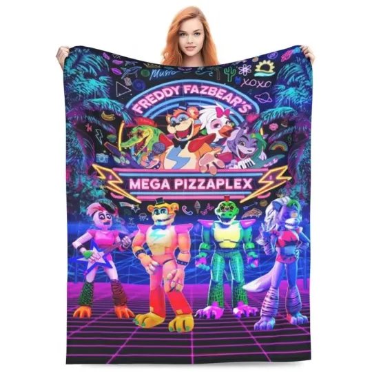 Discover Cartoon Five Nights At Freddy Blanket Ultra-Soft Fleece Blanket Couch Bed Plush