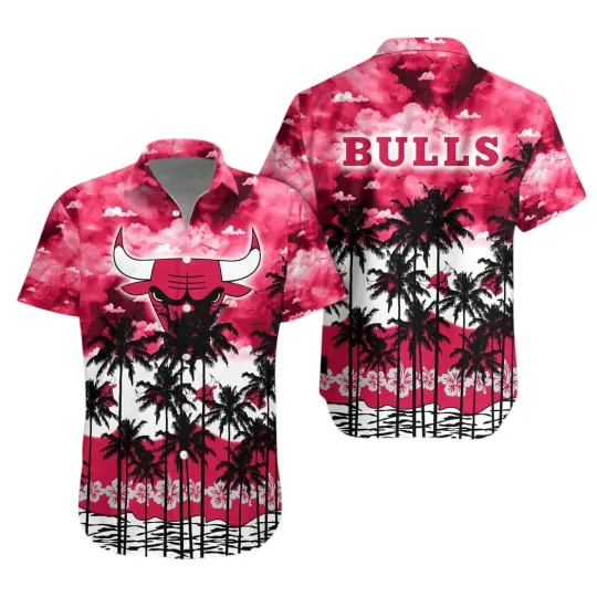 Discover Chicago Basketball Team Bullss Hawaiian Button Down Shirt Unisex Adults S-5XL