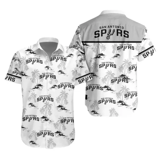 Discover San Antonio Basketball Team Spurss Hawaiian Button Down Shirt Unisex Adults