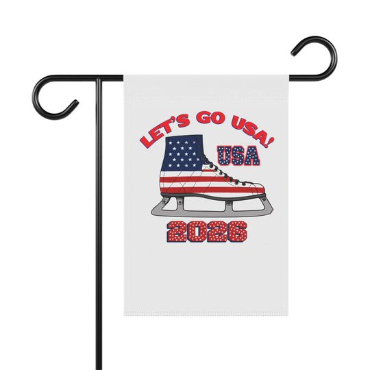 USA Ice Skating Banner, 2026 Winter Olympics, Team USA Garden Decor