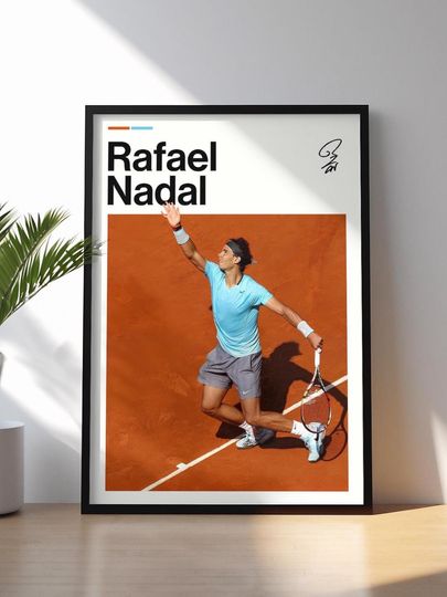 Discover Rafael Nadal Poster, Tennis Wall Art, ATP Print, Sports Decor, Legend Artwork