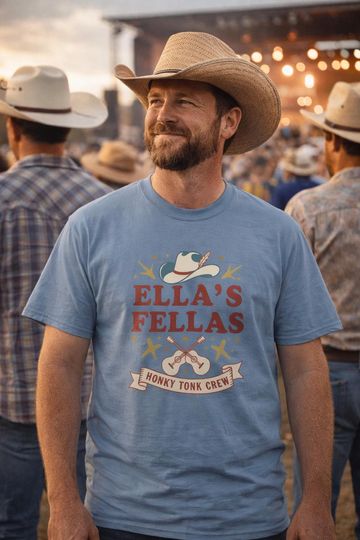 Discover Ella's Fellas Retro Country Tee, Ella Langley Fan Merch, Vintage Western Graphic