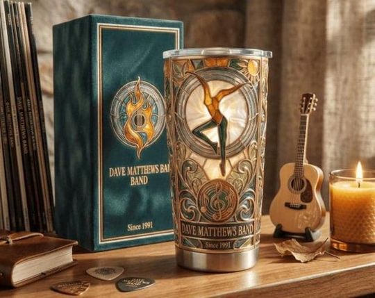 Dave Matthews Band Inspired Tumbler, Music Band Stainless Steel Cup, Custom Fan Gift, Acoustic Folk Rock Mug