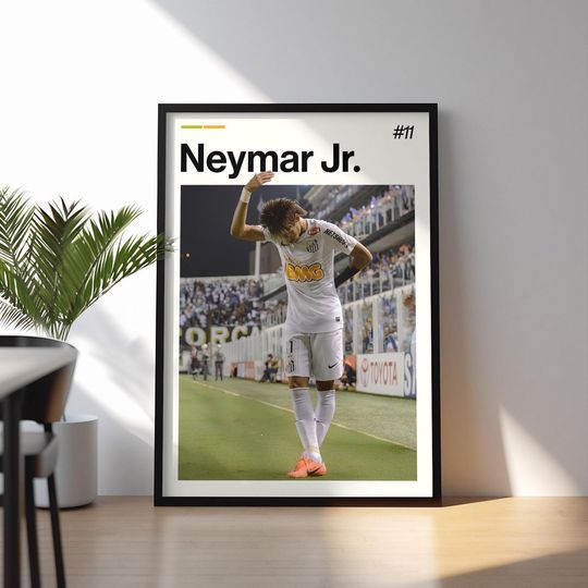 Discover Neymar Jr. Poster, Neymar Football Wall Art, Soccer Print, Brazil Decor, Sports Artwork, Neymar Poster