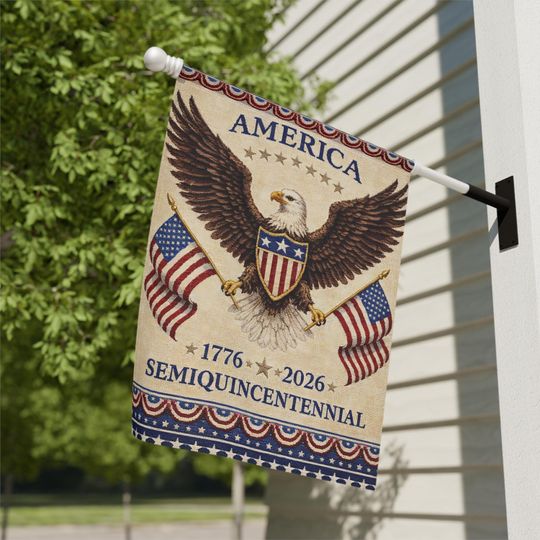Discover Happy Birthday America 250th Semiquincentennial Garden Flag, Patriotic Yard Flag Decor 250 Years House Banner, USA Porch Decoration