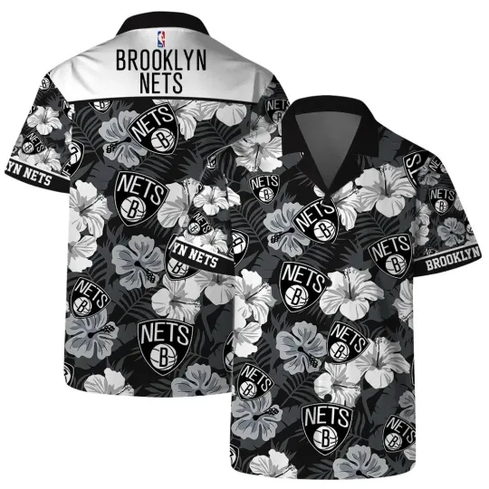 Discover Brooklyn Basketball Team Netss Hawaiian Button Down Shirt Unisex Adults S-5XL