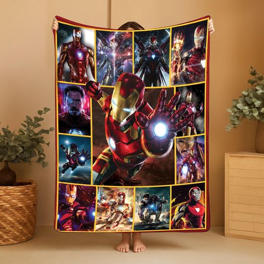 Iron Man Kids Blanket, Kids Superhero Blanket, Superhero Blanket, Iron Man Blanket