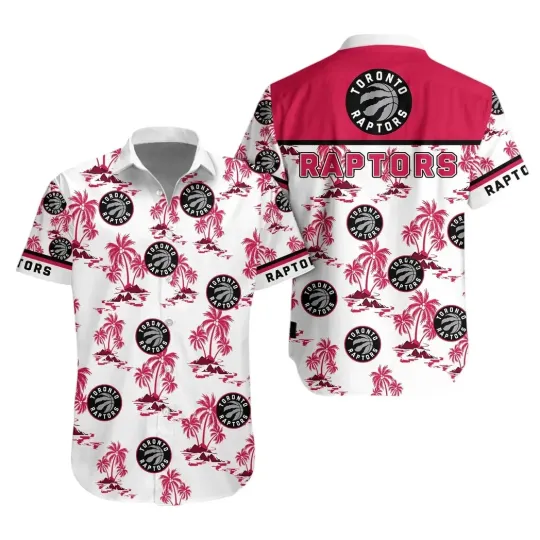 Discover Toronto Basketball Team Raptorss Hawaiian Button Down Shirt Unisex Adults S-5XL