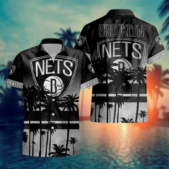 Discover Brooklyn Basketball Team Netss Hawaiian Button Down Shirt Unisex Adults S-5XL