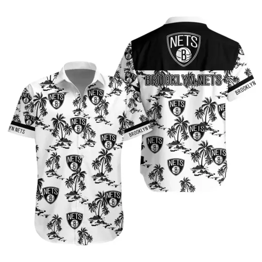 Discover Brooklyn Basketball Team Netss Hawaiian Button Down Shirt Unisex Adults S-5XL